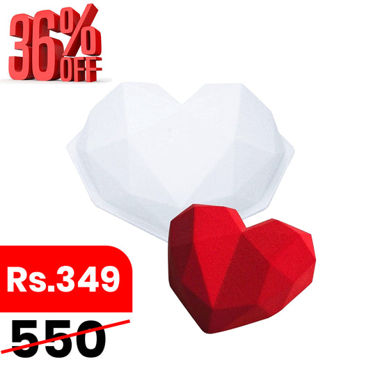 Diamond Heart Silicone Pinata And Baking Mold