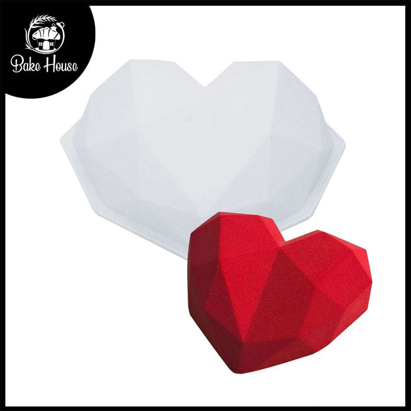 Diamond Heart Silicone Pinata And Baking Mold Bakehouse.pk