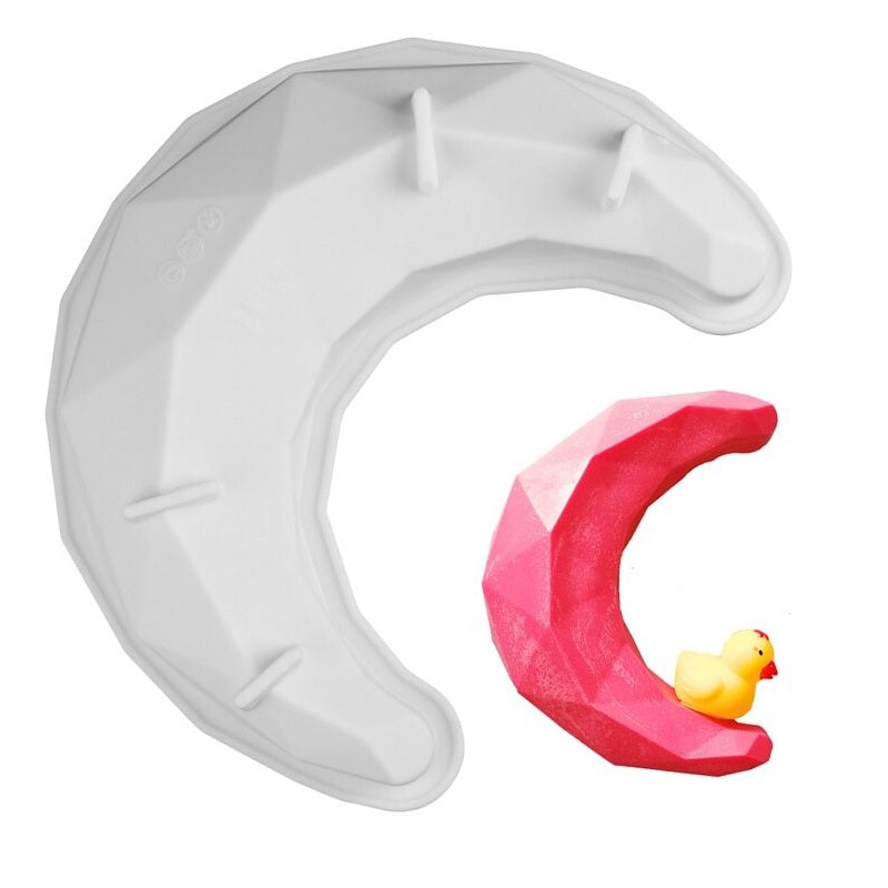 Diamond Moon Pinata Silicone Mold Small