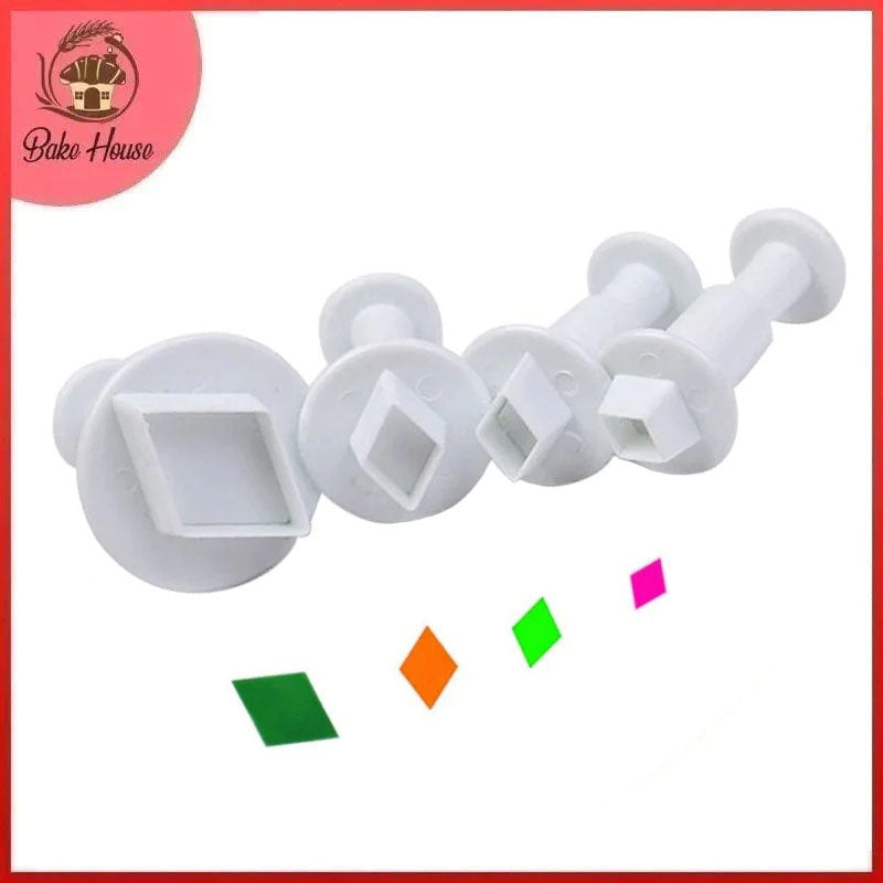 Diamond Shape Plunger Cutter 4Pcs Set