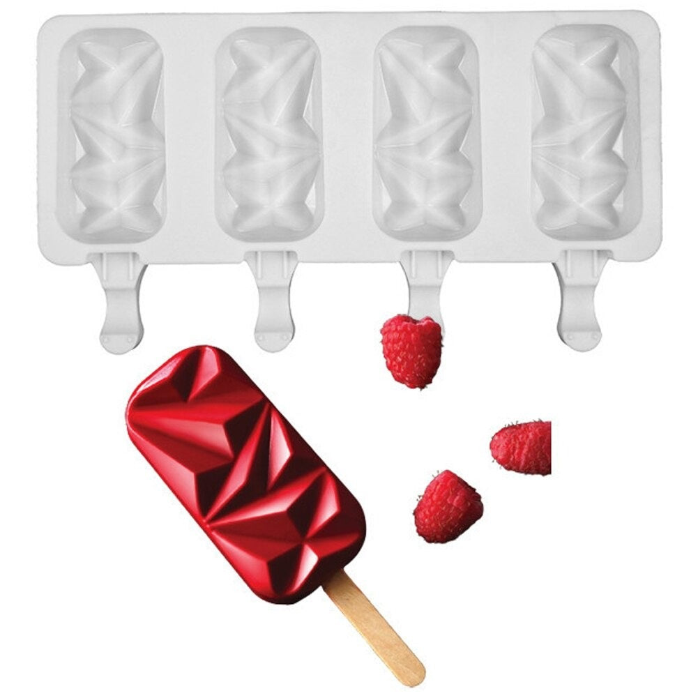 Diamond Style Cakesicle & Popsicle Mold 4 Cavity
