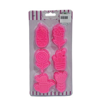 Different Flowers Cookie Cutter Plastic 6Pcs Set