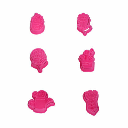 Different Flowers Cookie Cutter Plastic 6Pcs Set