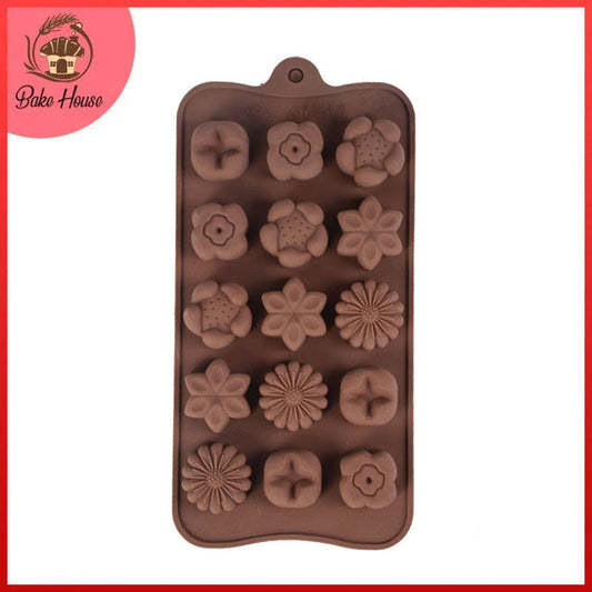 Different Flowers Silicone Chocolate Mold 15 Cavity