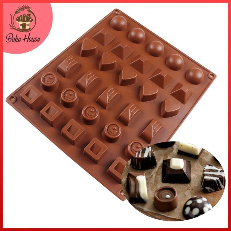 Different Shapes Silicone Chocolate Mold 30 Cavity