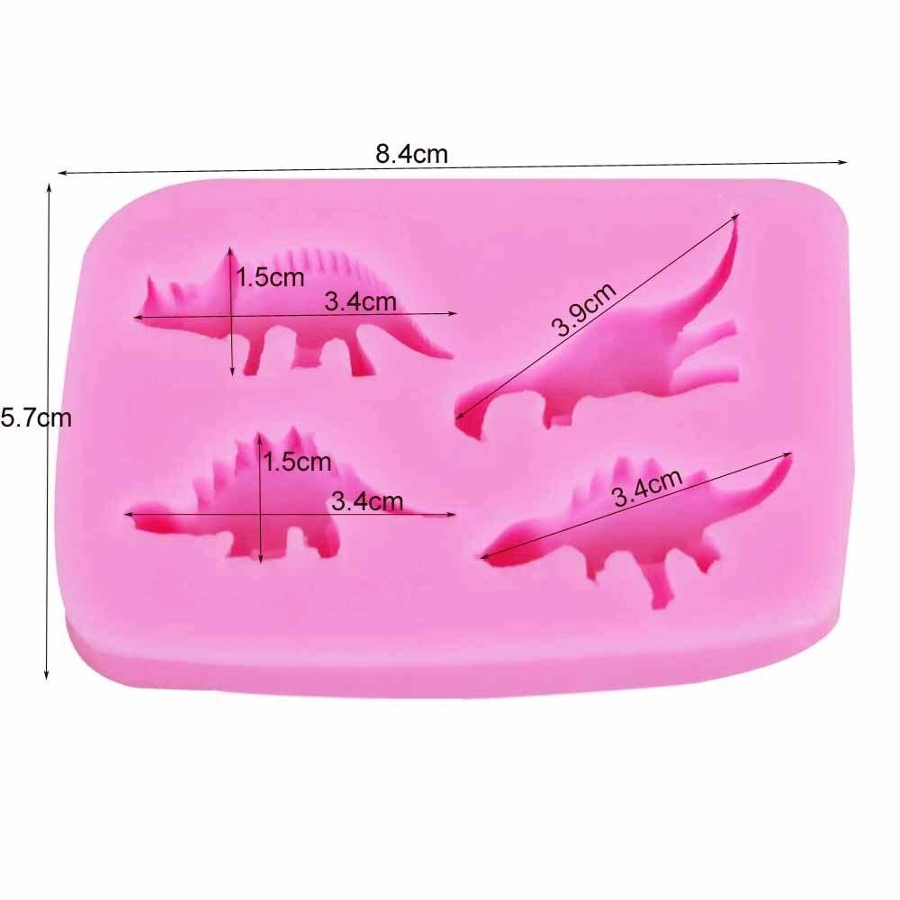 Dinosaur Silicone Fondant & Chocolate Mold 4 Cavity