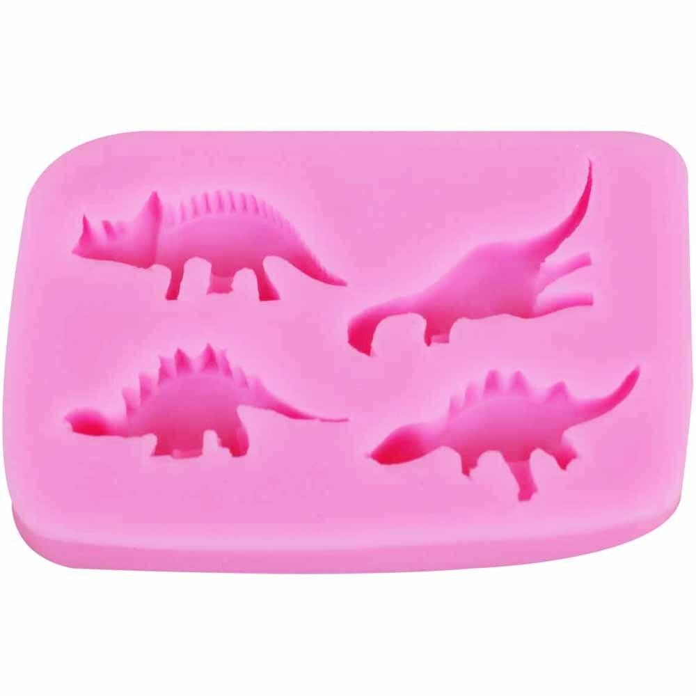 Dinosaur Silicone Fondant & Chocolate Mold 4 Cavity