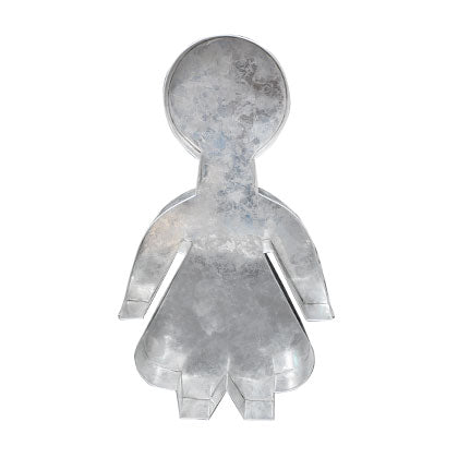 Doll Character Cake Baking Mold Silver Tin Large Size