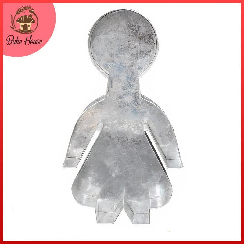 Doll Character Cake Baking Mold Silver Tin Large Size