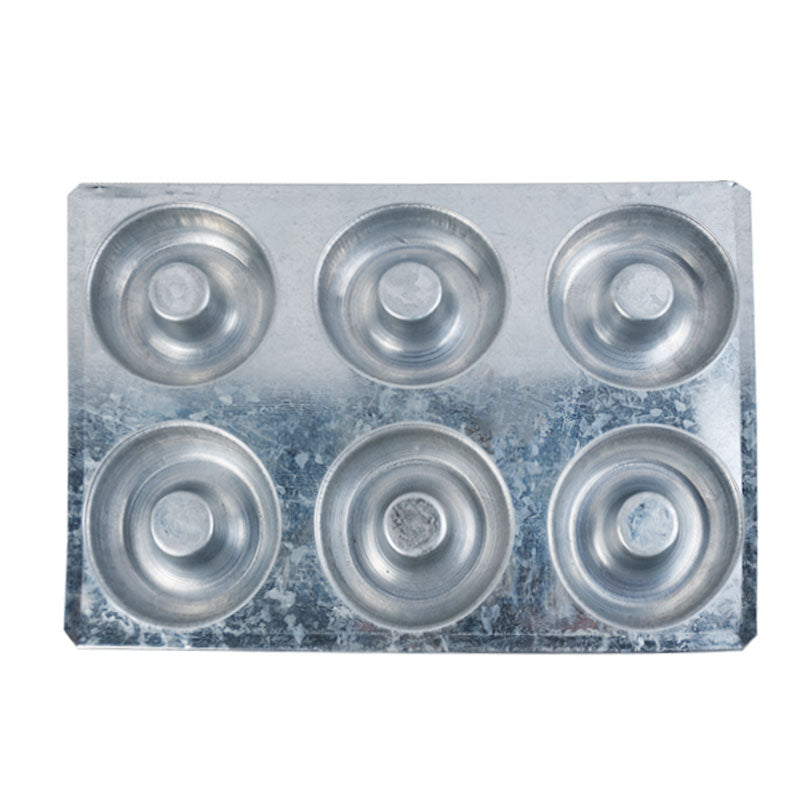 Donut Making Tray Silver 6 Cavity