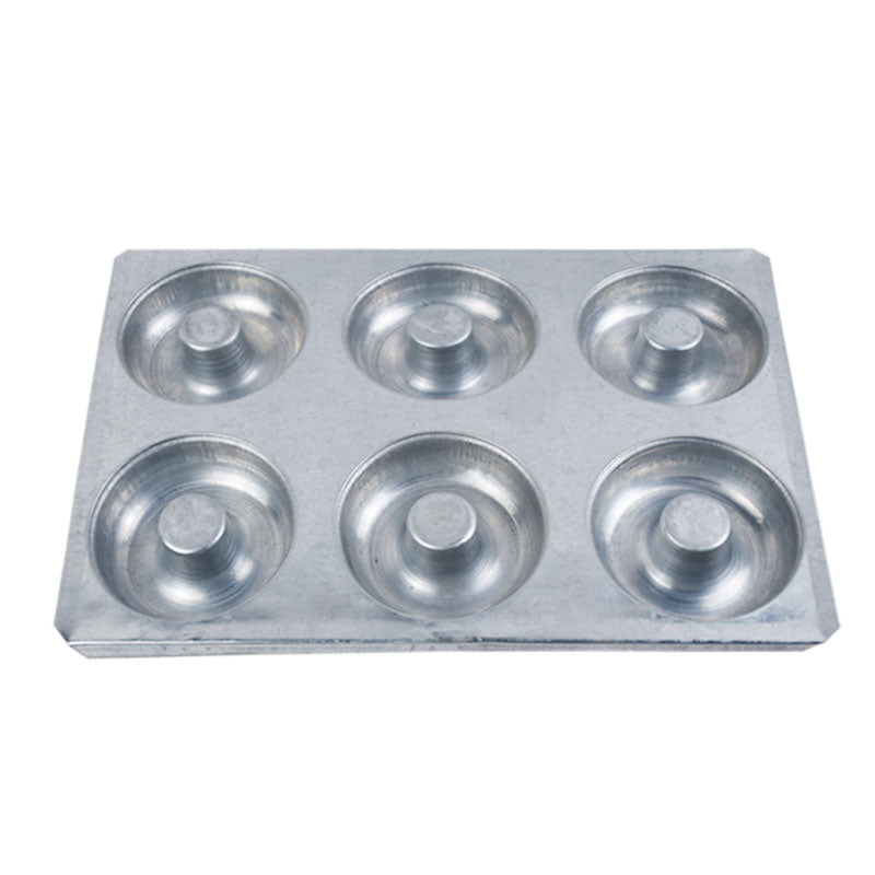 Donut Making Tray Silver 6 Cavity