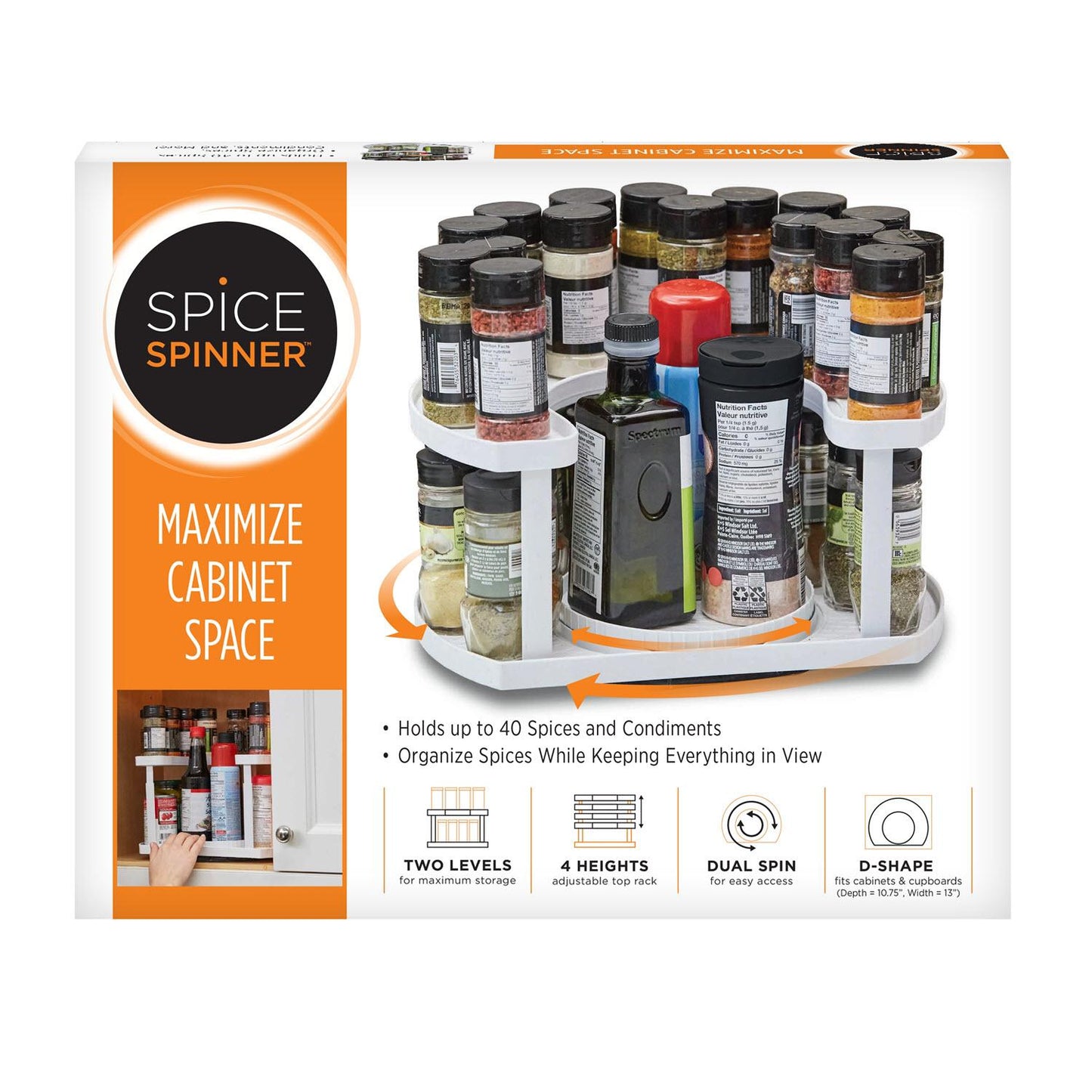Double Layer Kitchen Spice Organizer Rack