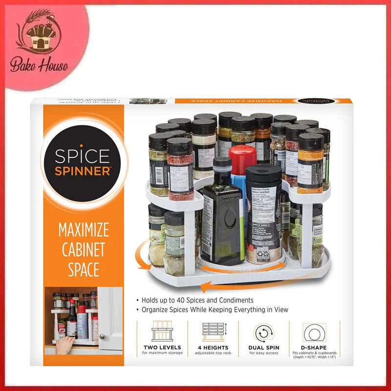 Double Layer Kitchen Spice Organizer Rack