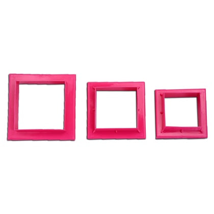 Double Sided Cookie Cutter 3Pcs Set Plastic Square