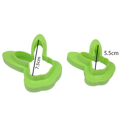 Double Sided Cookie Cutter Plastic 3Pcs Set Rabbit