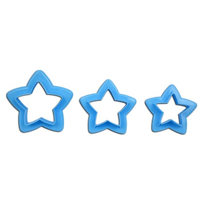 Double Sided Cookie Cutter Plastic 3Pcs Set Star Shape