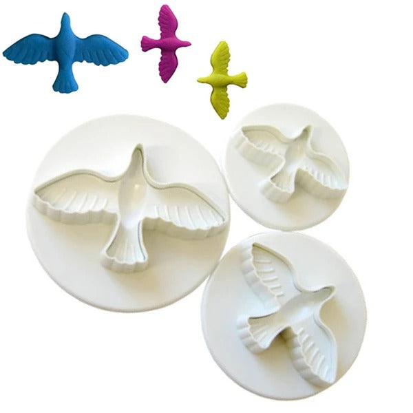 Dove Fondant Plunger Cutter 3Pcs Set