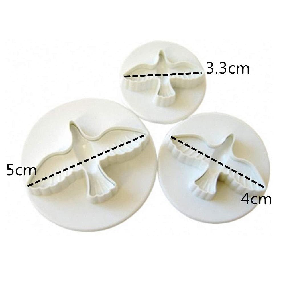 Dove Fondant Plunger Cutter 3Pcs Set