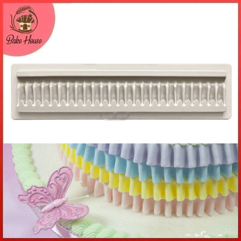 Dress Skirt Pleats Silicone Fondant Cake Mold