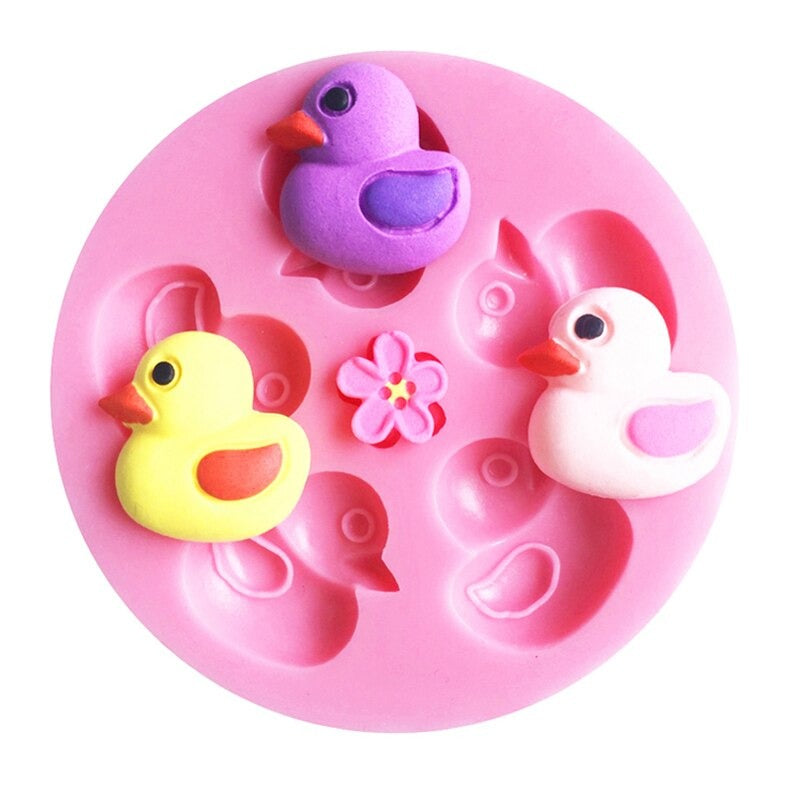 Duck Silicone Fondant & Chocolate Mold 5 Cavity