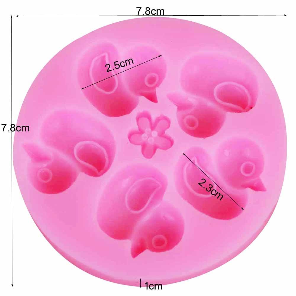 Duck Silicone Fondant & Chocolate Mold 5 Cavity