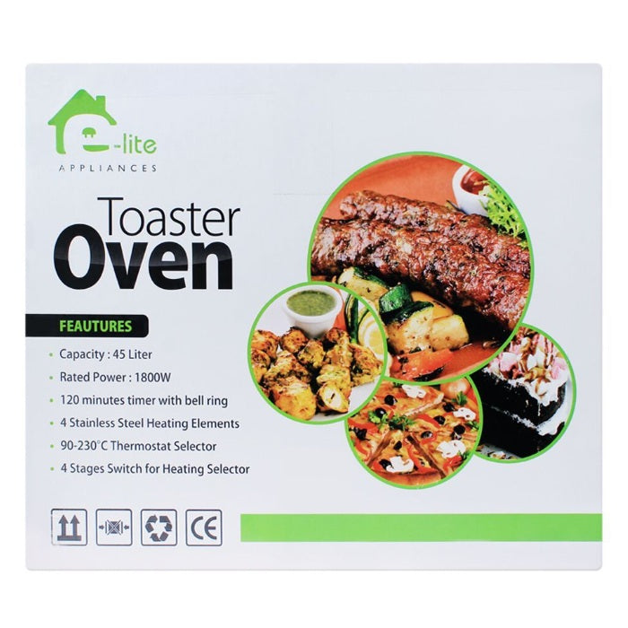 E-Lite OTG Oven Toaster, 45 Liters, 1800W, ETO-453R