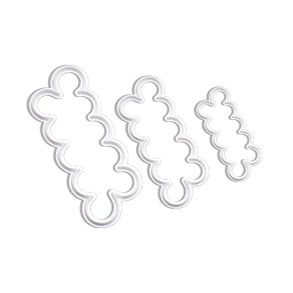 Easy Rose Fondant Cutters 3Pcs Set Plastic