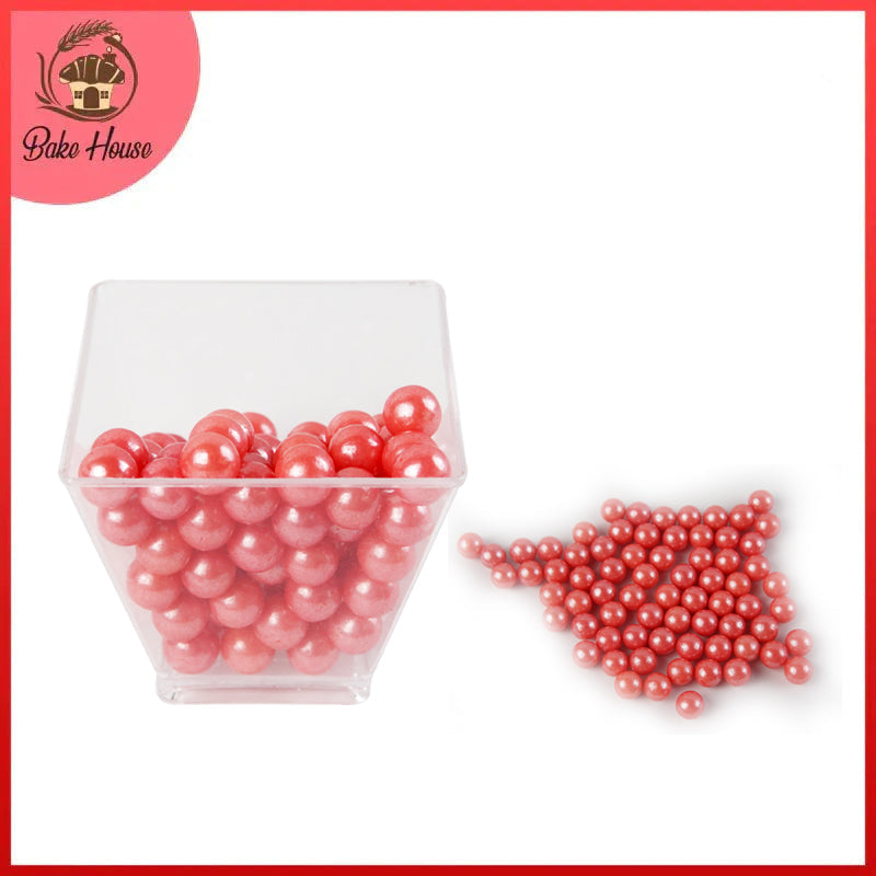 Edible Cake Decorating Pearls Pink 30g Pack
