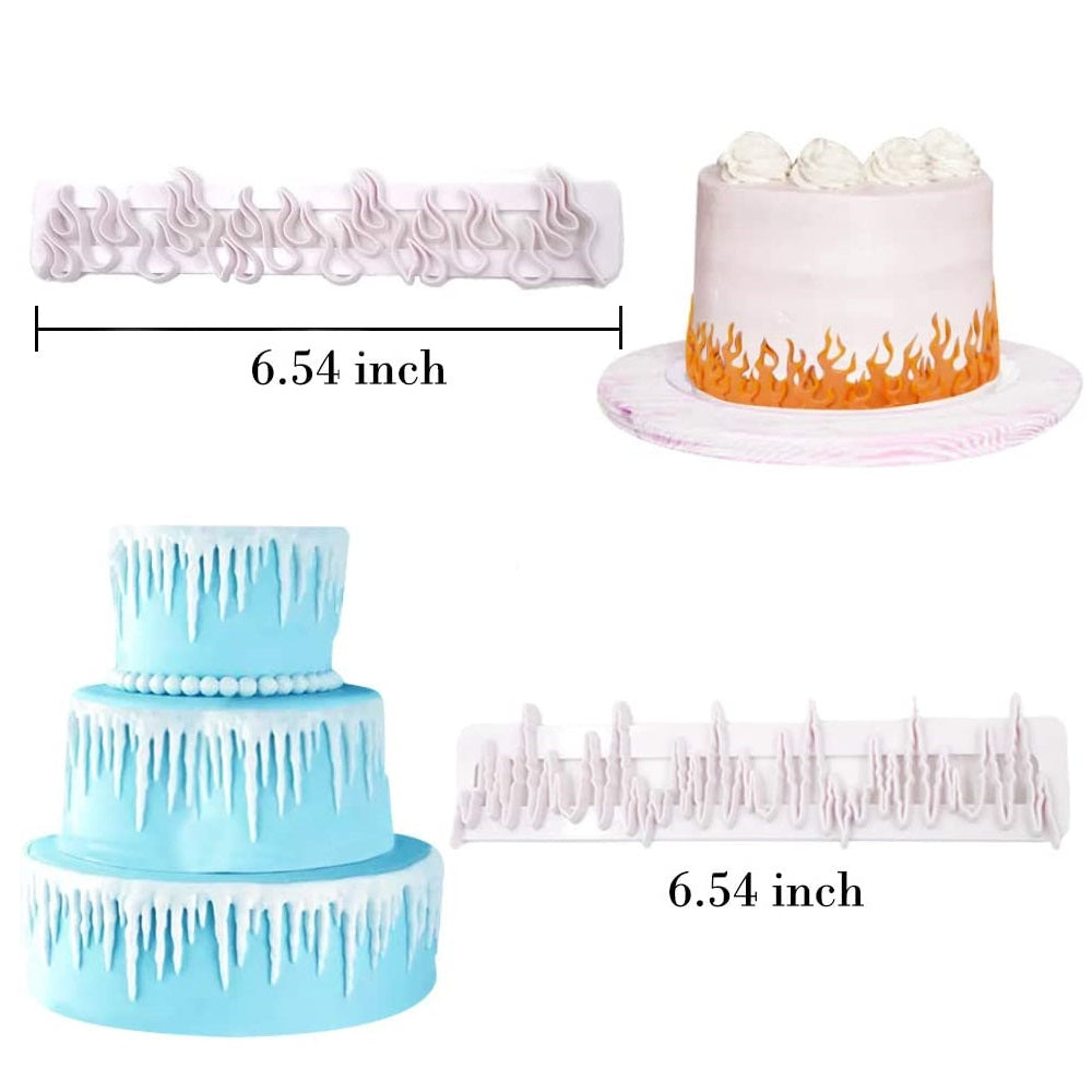 Element Fondant Cutter 4Pcs Set Plastic