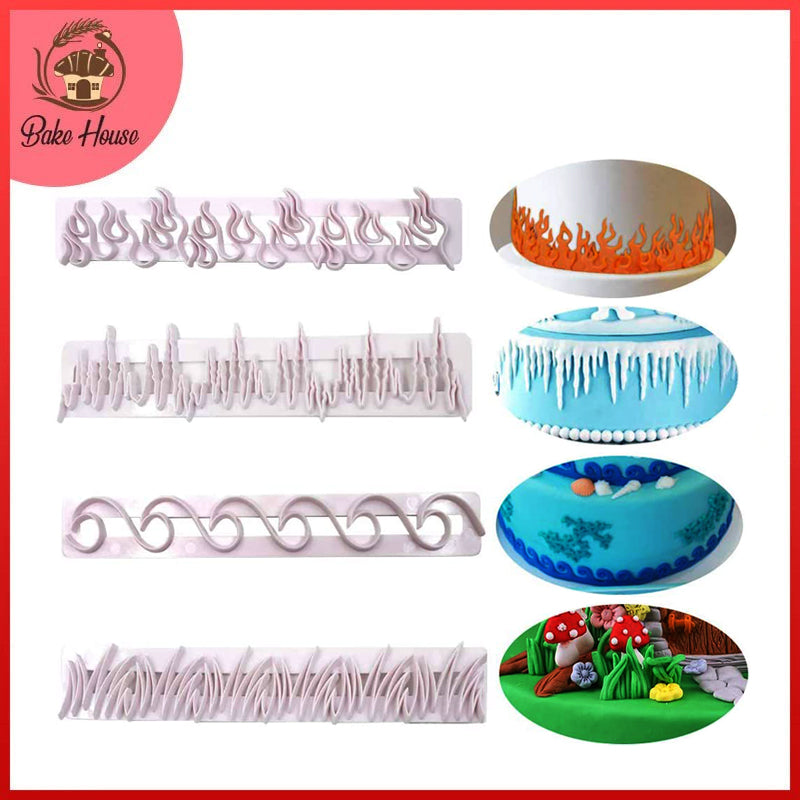 Element Fondant Cutter 4Pcs Set Plastic