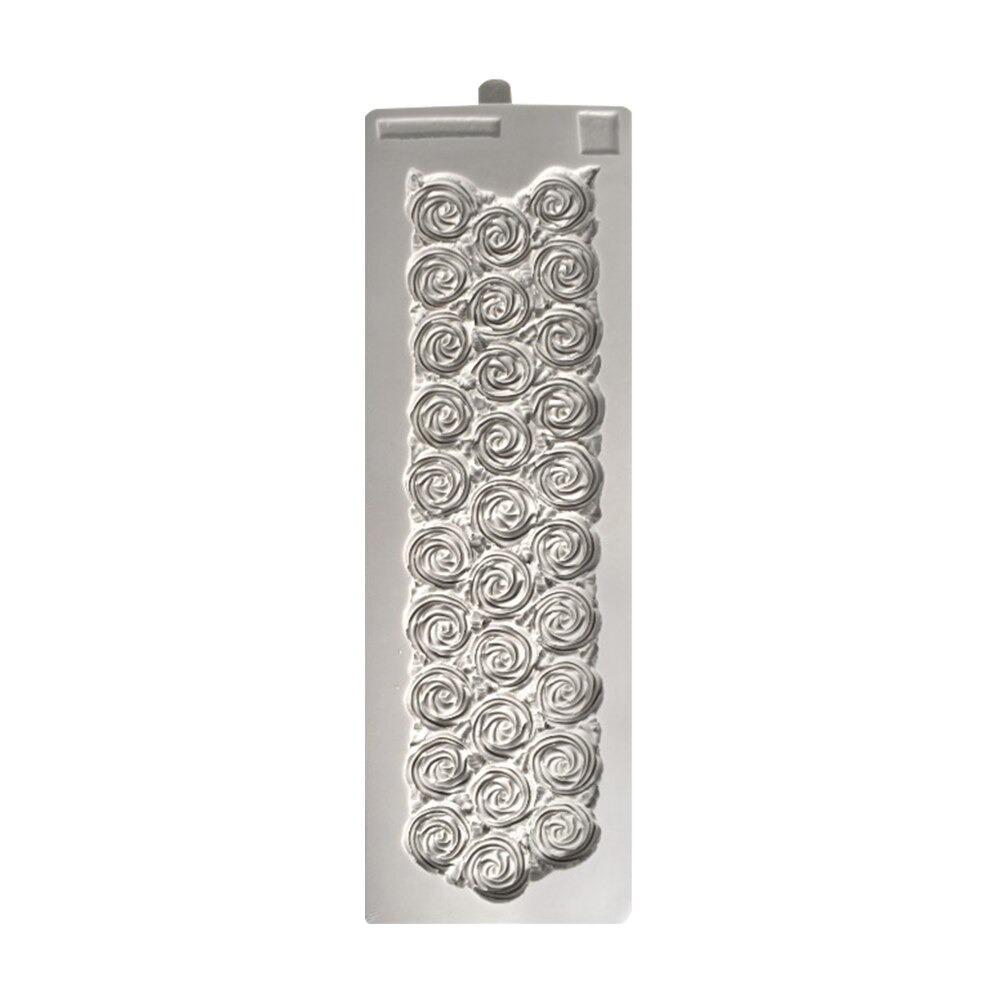 Embossing Rose Cake Border Silicone Fondant Mold Big