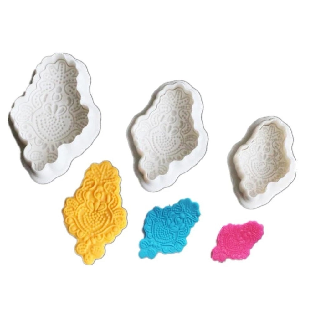Embroidery Pattern Plunger Cutter 3Pcs Set