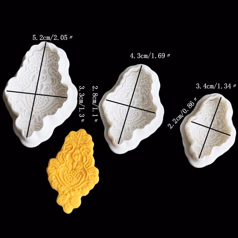 Embroidery Pattern Plunger Cutter 3Pcs Set