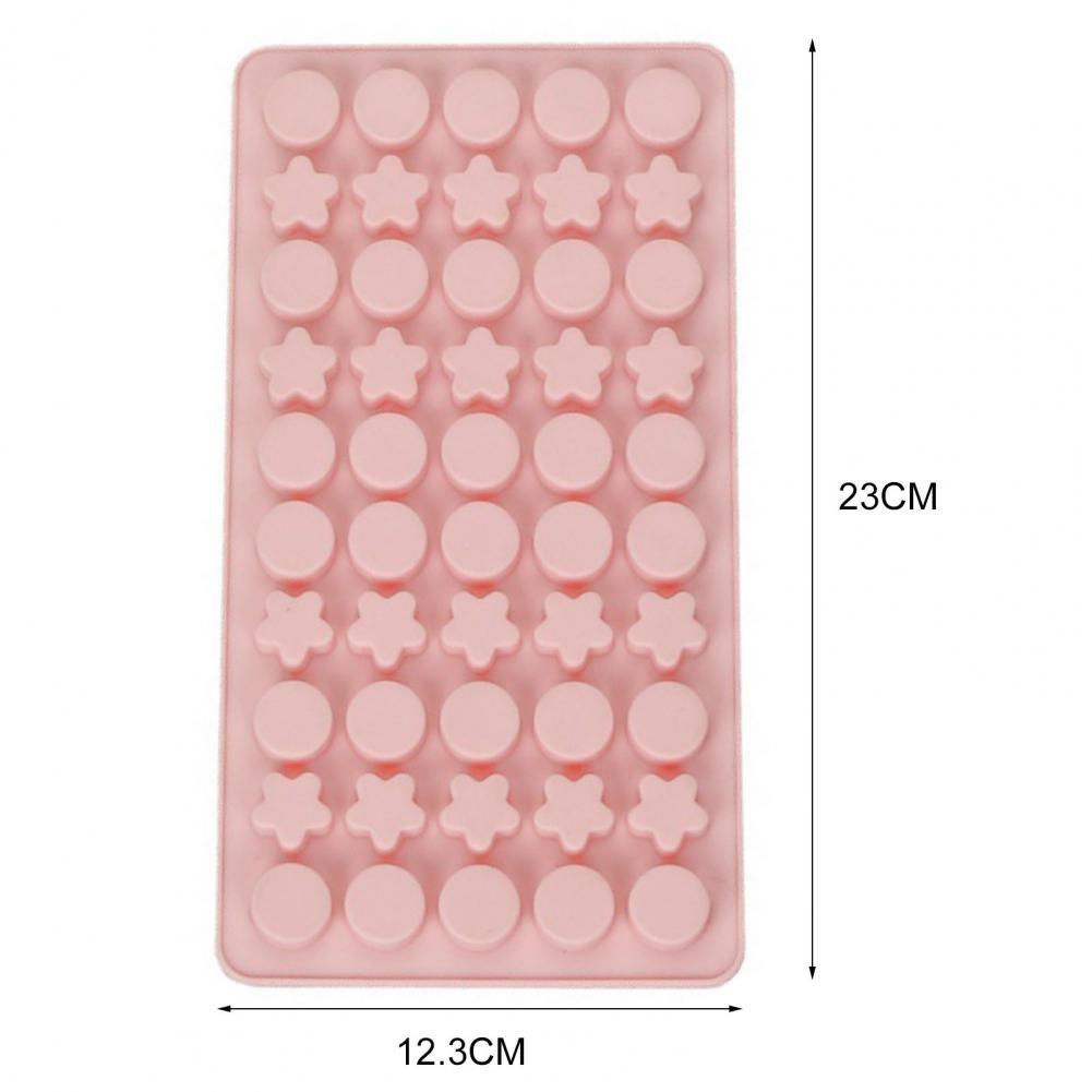 Emoji Embossed Star & Circle Silicone Chocolate Mold 50 Cavity