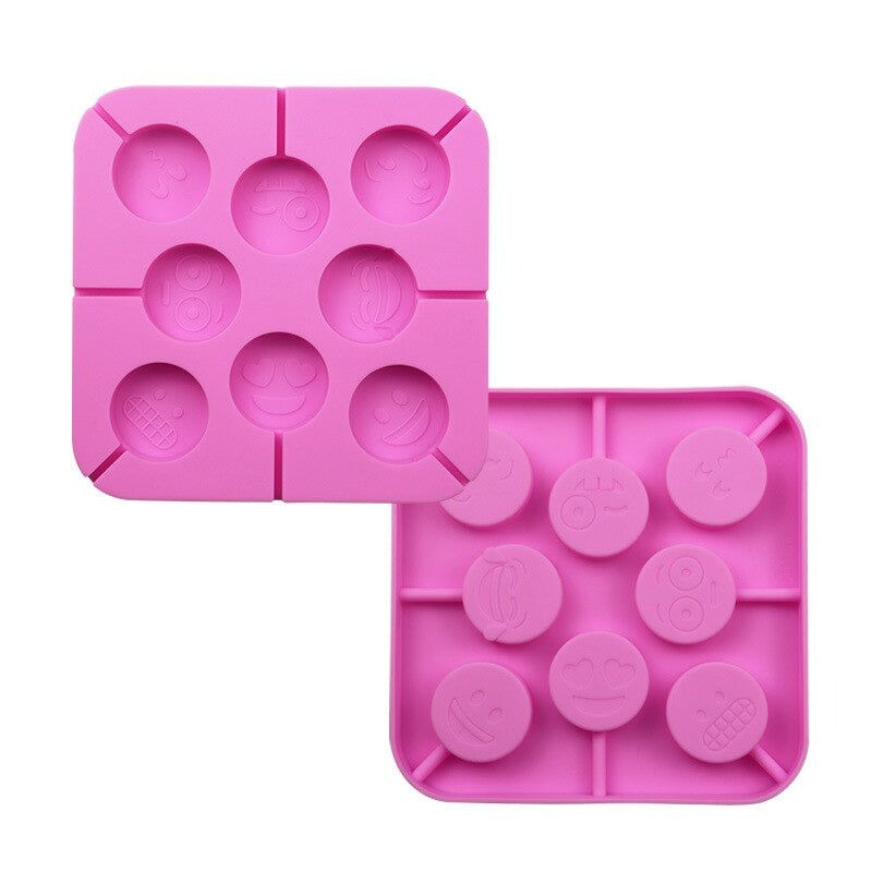 Emoji Silicone Lollipop Making Mold 8 Designs