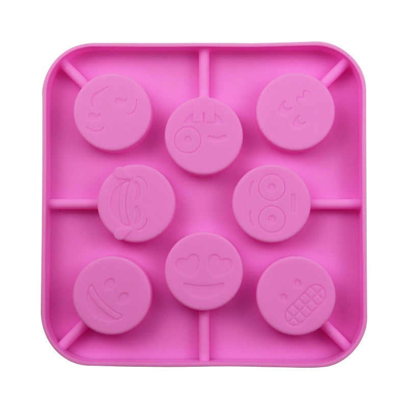 Emoji Silicone Lollipop Making Mold 8 Designs