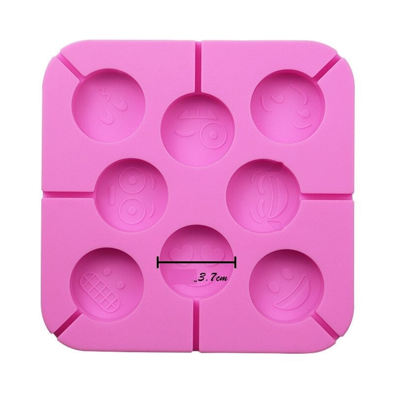 Emoji Silicone Lollipop Making Mold 8 Designs