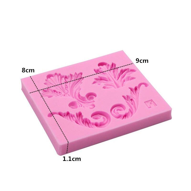 European Lace Silicone Fondant & Chocolate Mold 4 Cavity