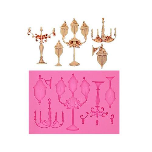 European Lighting Lamppost Silicone Fondant Cake Mold