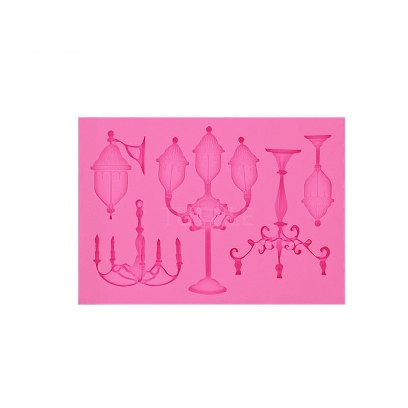 European Lighting Lamppost Silicone Fondant Cake Mold