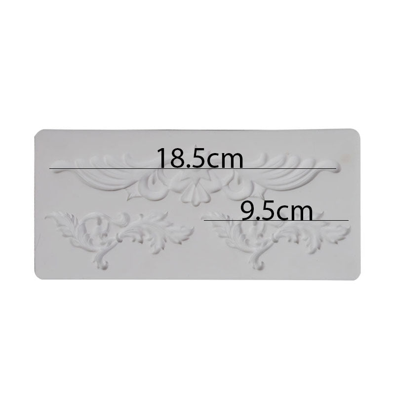 European Retro Style Borders Silicone Fondant Mold 3 Cavity