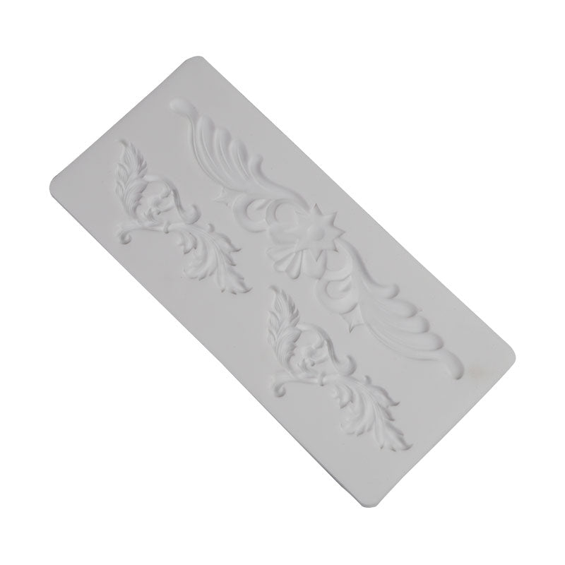 European Retro Style Borders Silicone Fondant Mold 3 Cavity