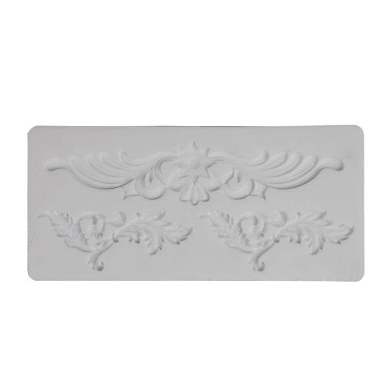 European Retro Style Borders Silicone Fondant Mold 3 Cavity
