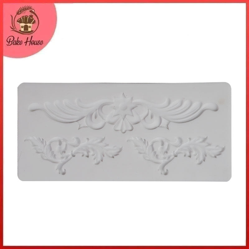 European Retro Style Borders Silicone Fondant Mold 3 Cavity