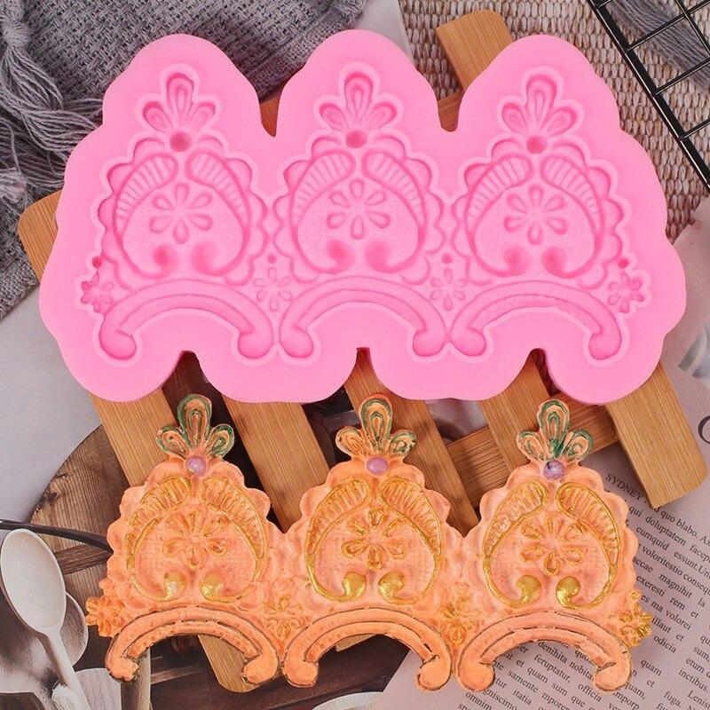 European Style Embossed Pattern Silicone Fondant Mold