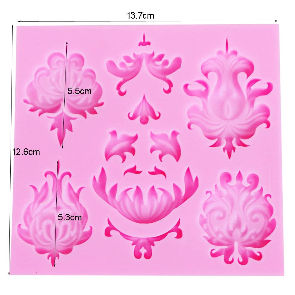 European Style Relief Silicone Fondant Mold