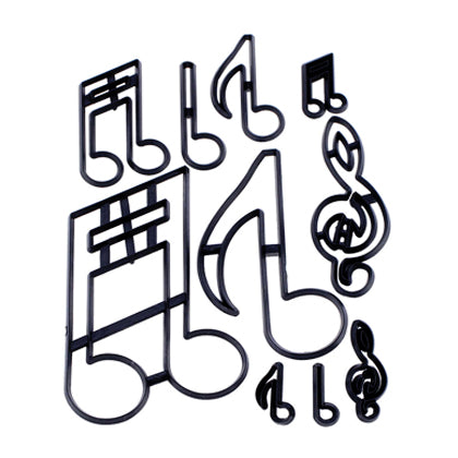 Extra Large Music Notes Fondant & Cookie Cutter 10Pcs Set Plastic