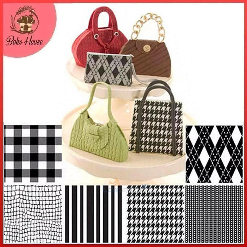 Fabric Texture Sheet Plastic 6Pcs Set