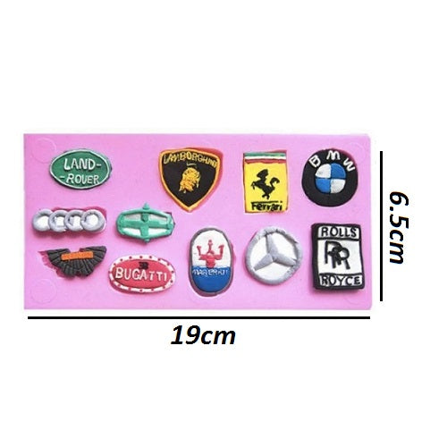 Famous Auto Car Brand Logo Silicone Fondant Mold