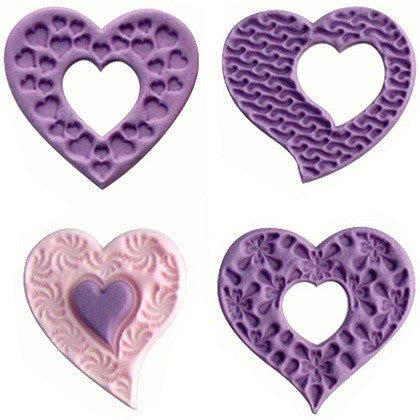 Fantasy Heart Cutter 4Pcs Set Plastic